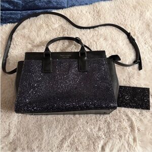 EUC Kate Spade Black Glitter Satchel